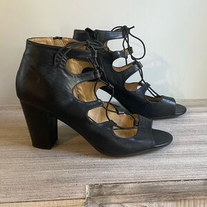 CL by Laundry Black Strappy Heels